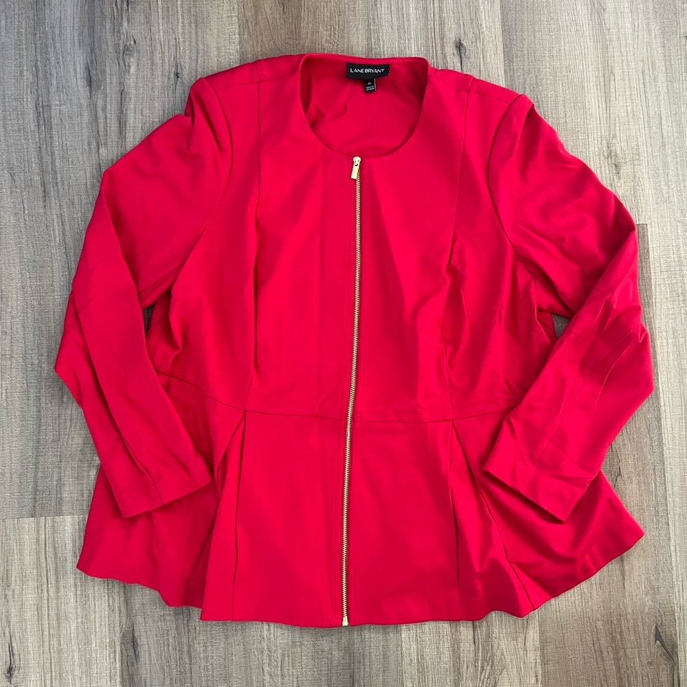 Bright Pink Peplum Lane Bryant Blazer